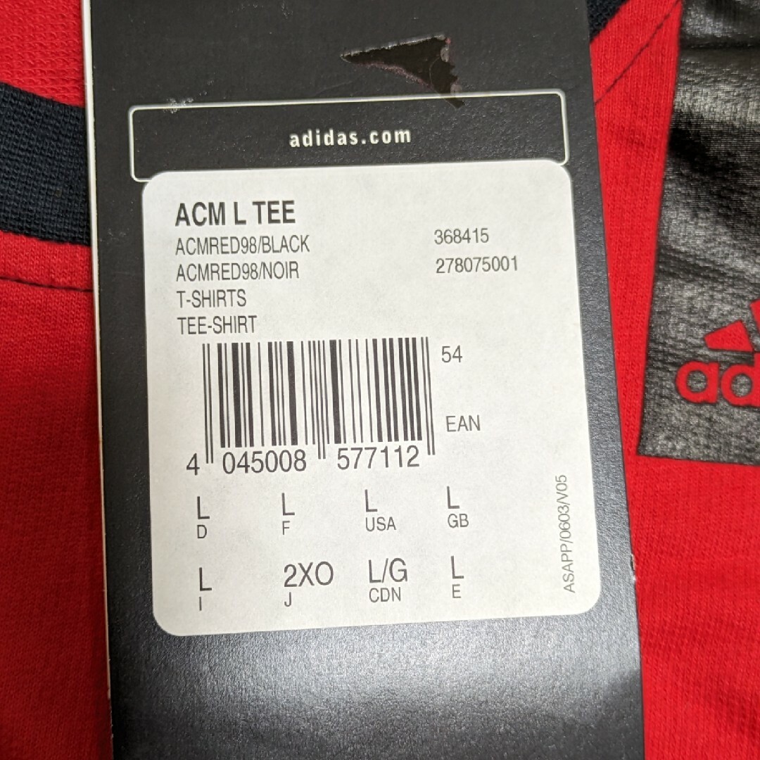 adidas(アディダス)の【未使用】ACミラン　Tシャツ メンズのトップス(Tシャツ/カットソー(半袖/袖なし))の商品写真