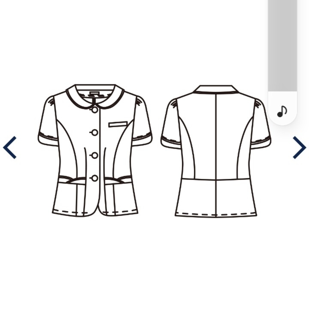 FOLK(フォーク)のFOLK オーバーブラウス　制服　19号 レディースのトップス(シャツ/ブラウス(半袖/袖なし))の商品写真