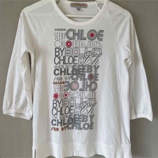 シーバイクロエ(SEE BY CHLOE)のシーバイクロエ　ロゴプリントTシャツ（S-M）(Tシャツ(長袖/七分))