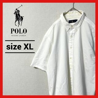 ポロラルフローレン(POLO RALPH LAUREN)の90s 古着 ポロラルフローレン 半袖BDシャツ 刺繍ロゴ ゆるダボ XL (シャツ)
