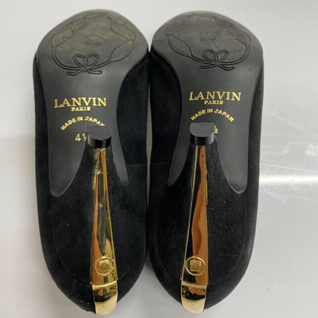 LANVIN(ランバン)のLANVIN ランバン スウェード パンプス ブラック r078 レディースの靴/シューズ(ハイヒール/パンプス)の商品写真