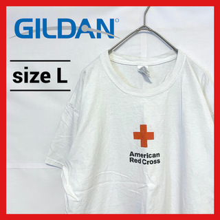 GILDAN - 90s 古着 ギルダン Tシャツ アメリカンレッドクロス ゆるダボ L 
