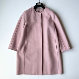 マックスマーラ(Max Mara)のMAXMARA  ダブルフェイスコート　ピンク　ハンガー・収納袋付き(ロングコート)