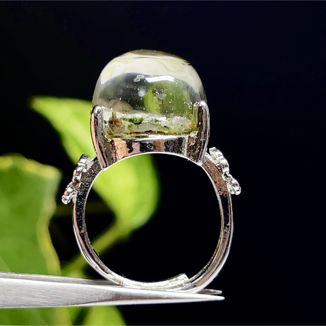 ガーデンクォーツ　リング　シルバーリング 指輪　天然石　水晶【超美品】26 レディースのアクセサリー(リング(指輪))の商品写真
