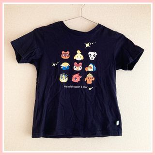 【早い者勝ち】 大人気♡ 130 どうぶつの森 半袖 Tシャツ 紺 ネイビー(Tシャツ/カットソー)