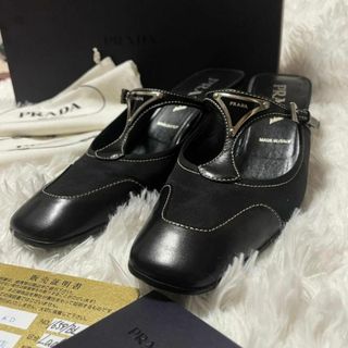 【美品・箱付】PRADA プラダ パンプス ヒール ミュール 24.5cm