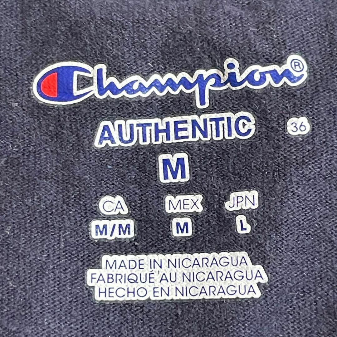 Champion(チャンピオン)のChampion チャンピオン　Tシャツ　ネイビー　カレッジロゴ　ワッペン　L メンズのトップス(Tシャツ/カットソー(半袖/袖なし))の商品写真