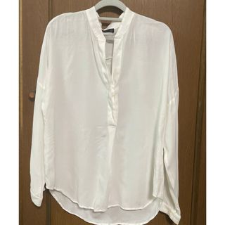 ザラ(ZARA)のZARA☆レーヨンスキッパーブラウス　L   送料無料！(シャツ/ブラウス(長袖/七分))