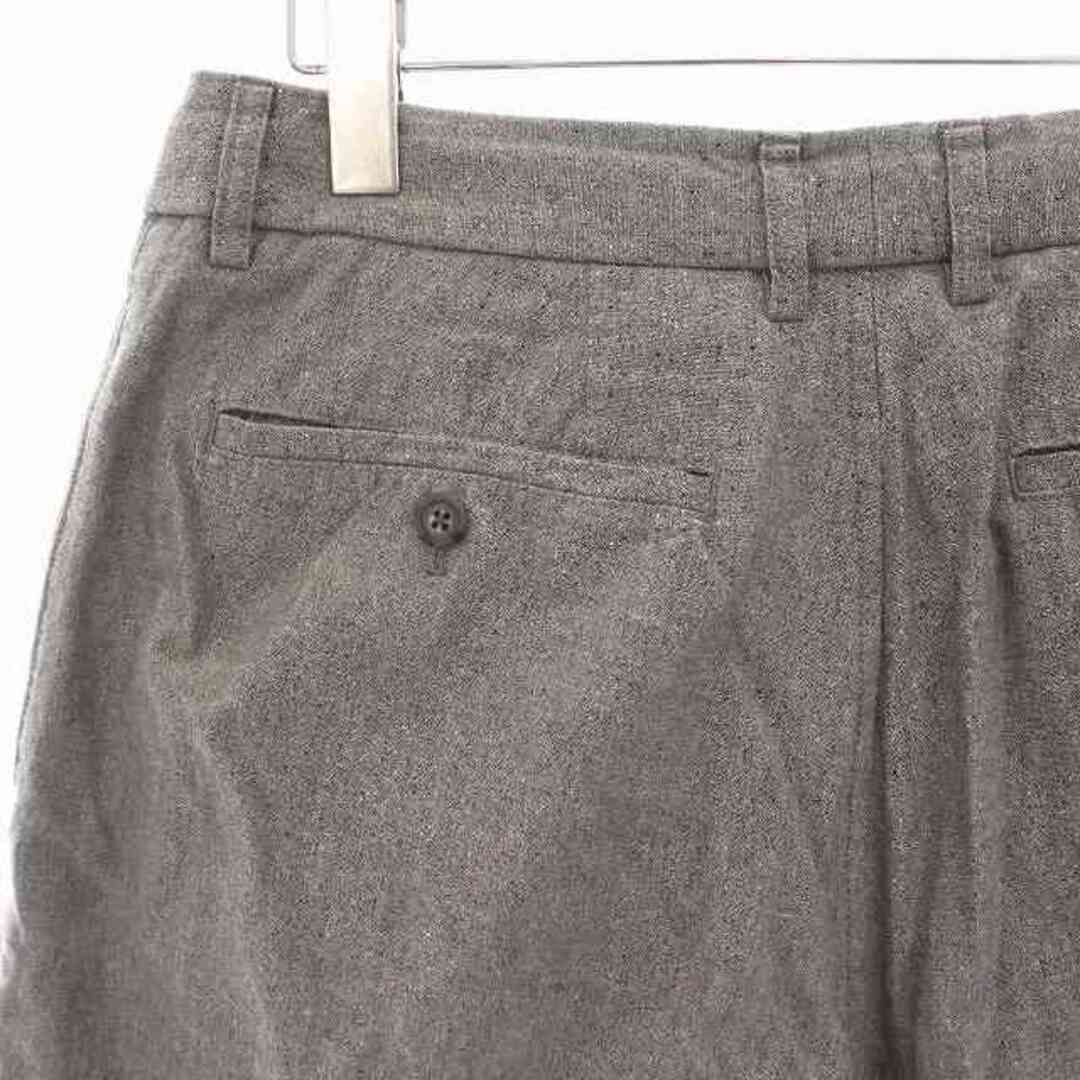 BEAMS(ビームス)のBEAMS シャンブレー ワイド テーパード スラックス パンツ S グレー メンズのパンツ(スラックス)の商品写真