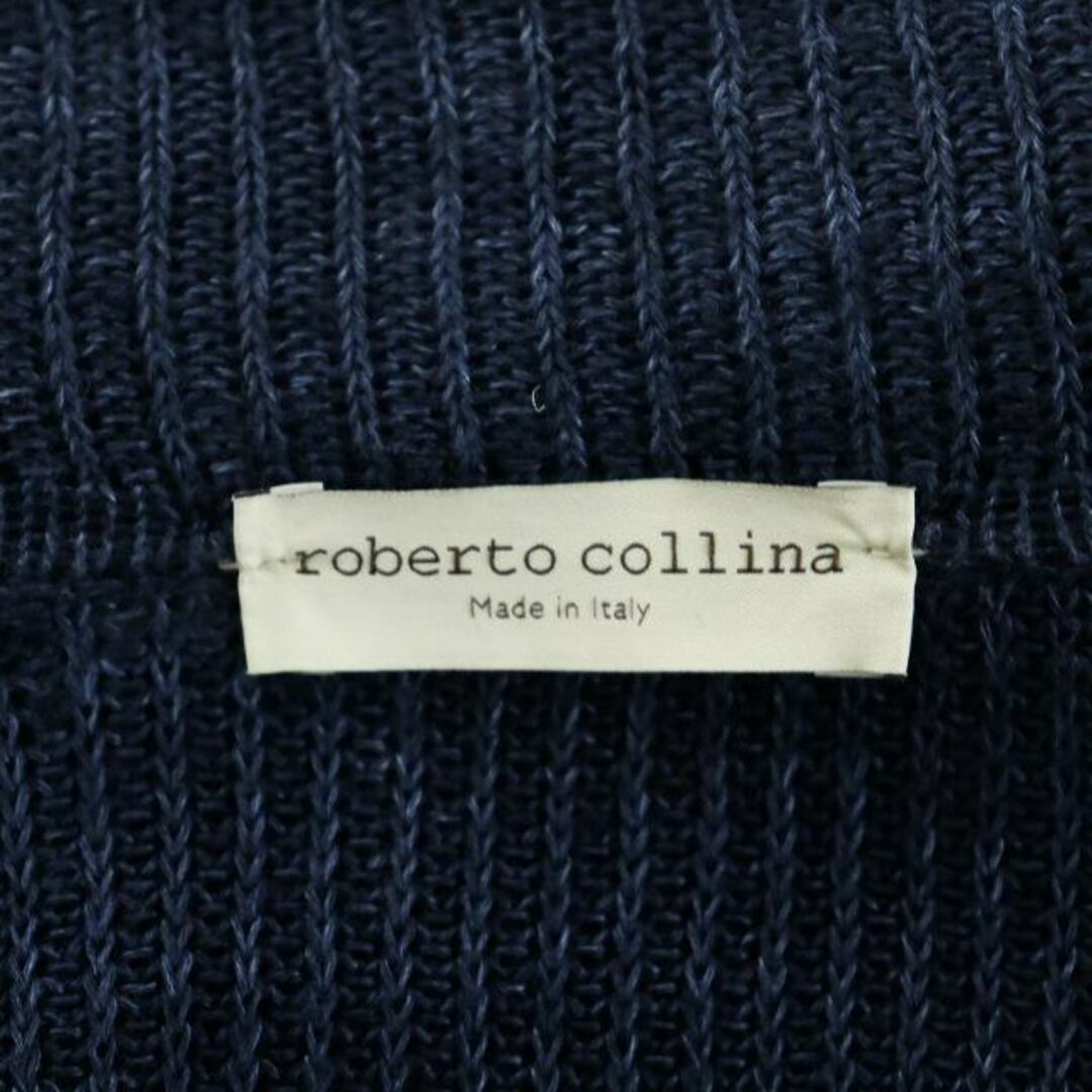ROBERTO COLLINA(ロベルトコリーナ)のROBERTO COLLINA カーディガン 長袖 麻 46 M インディゴ メンズのトップス(カーディガン)の商品写真