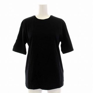 エイトン スビンコットン Tシャツ カットソー クルーネック 半袖 1 S 黒(Tシャツ(半袖/袖なし))