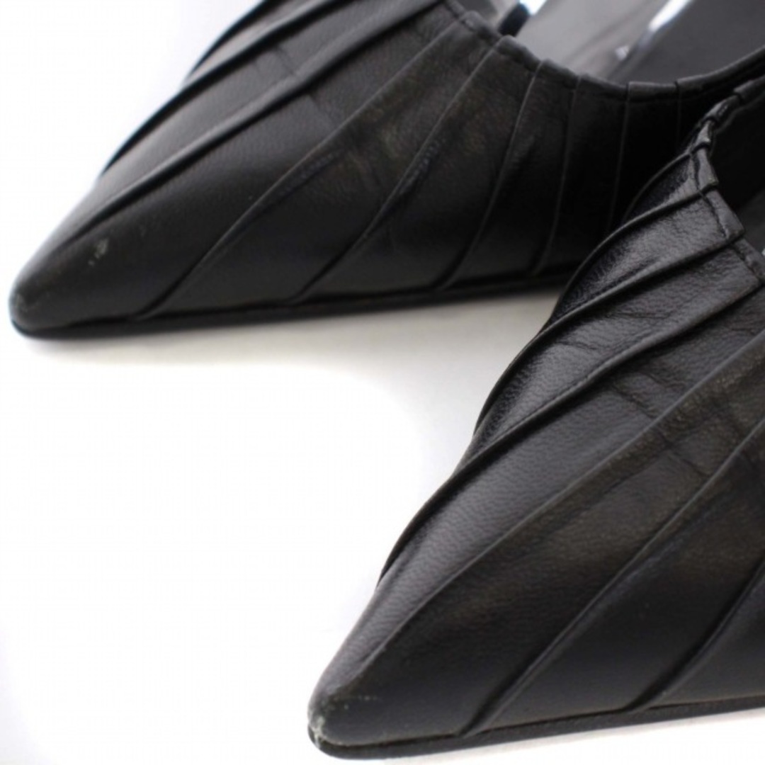 GINZA Kanematsu(ギンザカネマツ)の銀座かねまつ パンプス ポインテッドトゥ ハイヒール レザー 24.5cm 黒 レディースの靴/シューズ(ハイヒール/パンプス)の商品写真