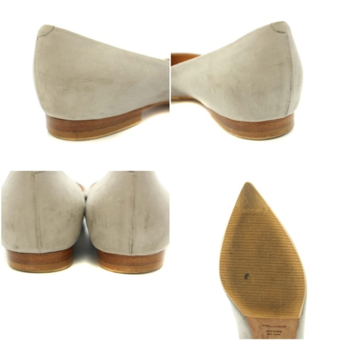 PELLICO(ペリーコ)のペリーコ パンプス ポインテッドトゥ ローヒール 35.5 22.5cm グレー レディースの靴/シューズ(ハイヒール/パンプス)の商品写真
