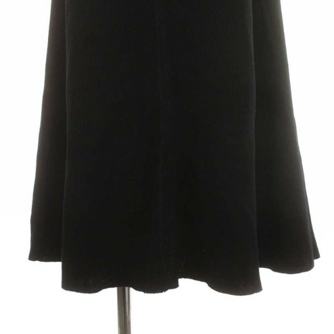 GALLARDA GALANTE(ガリャルダガランテ)のガリャルダガランテ ワッフルフレアスカート ロング ウエストゴム F 黒 レディースのスカート(ロングスカート)の商品写真