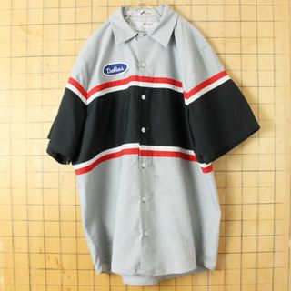 ラングラー(Wrangler)の70s80s USA製RED KAPワッペンワークシャツ グレーM半袖 ss67(シャツ)