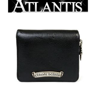 クロムハーツ(Chrome Hearts)のCHROME HEARTS 銀座店 クロムハーツ 新品 スクエアジップビル ウォレット 財布 レザー シルバー SV925 黒 94890(折り財布)