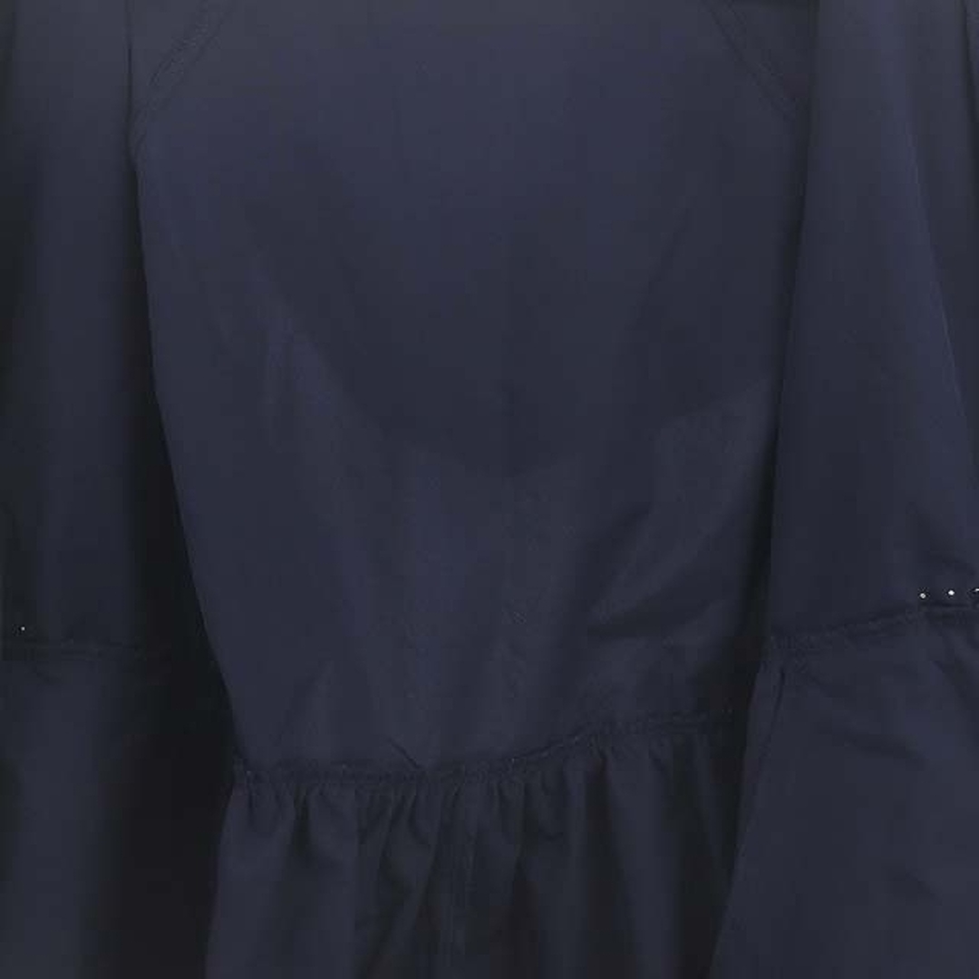 other(アザー)のミュー Myu パール 付き 2段フリルジャケット フード 薄手 S~M 紺 レディースのジャケット/アウター(その他)の商品写真