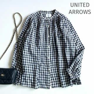 ユナイテッドアローズ(UNITED ARROWS)のUNITED ARROWS バンドカラー ギンガムチェックブラウス(シャツ/ブラウス(長袖/七分))