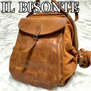 IL BISONTE - ILBISONTEイルビゾンテ　キャンディバッグ3wayバッグ　レザーキャンバス