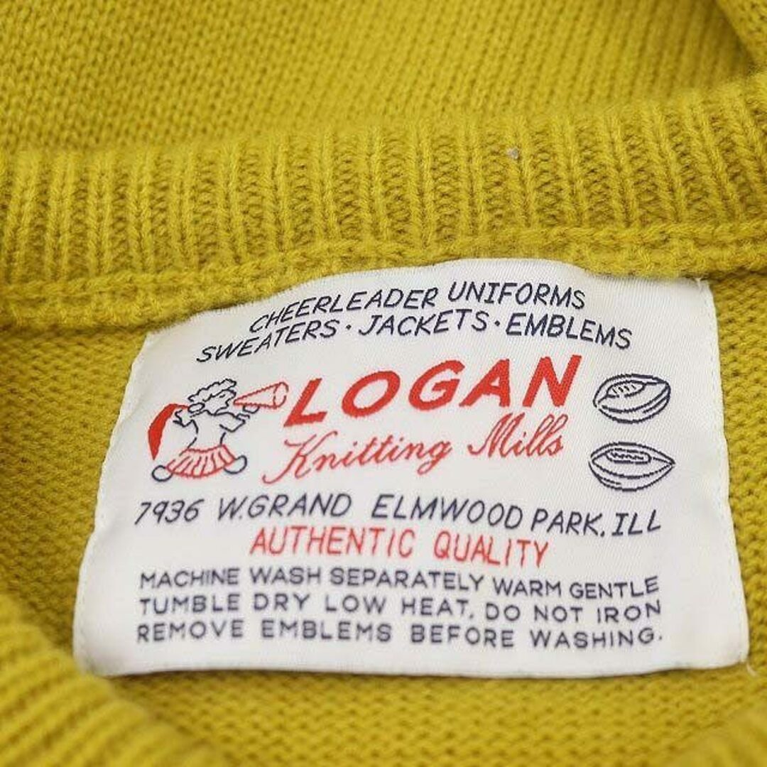 ローガン 23AW ジャカードニットプルオーバー セーター 長袖 F 黄 レディースのトップス(ニット/セーター)の商品写真