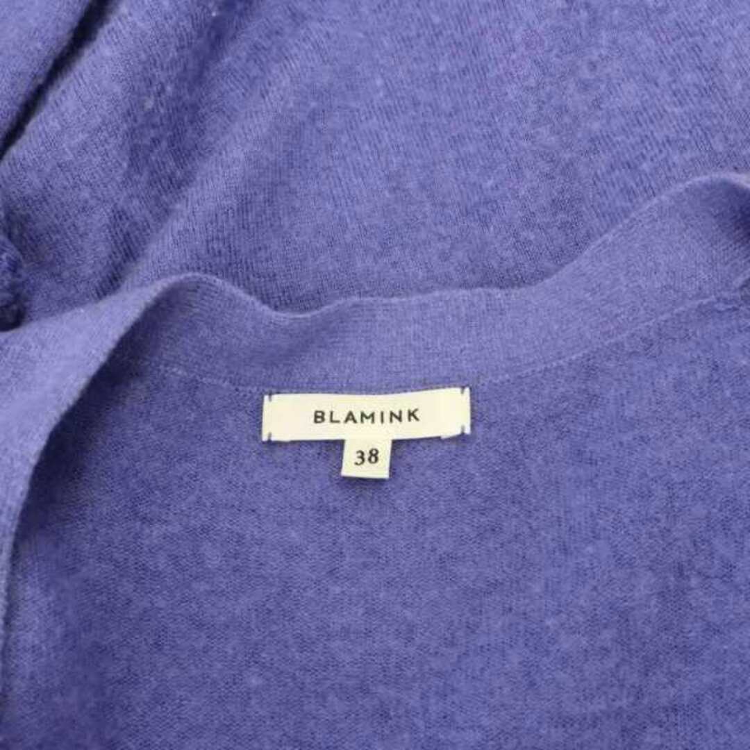 ブラミンク カシミヤシルクカーディガン ニット 長袖 38 紫 パープル レディースのトップス(カーディガン)の商品写真