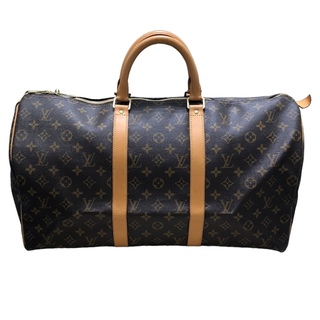 ルイヴィトン(LOUIS VUITTON)の　ルイ・ヴィトン LOUIS VUITTON キーポル50 M41426  ブラウン モノグラムキャンバス モノグラムキャンバス ユニセックス ボストンバッグ(ボストンバッグ)