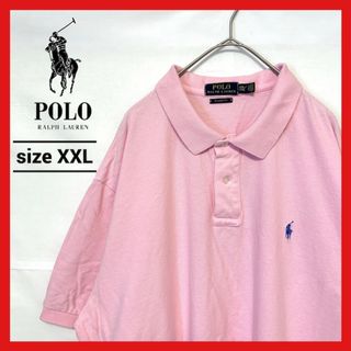 ポロラルフローレン(POLO RALPH LAUREN)の90s 古着 ポロラルフローレン 半袖ポロシャツ 刺繍ロゴ ゆるダボ XXL (ポロシャツ)