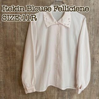 Itokin Blouse Felliciene イトキン　薄ピンク　レース11(シャツ/ブラウス(長袖/七分))