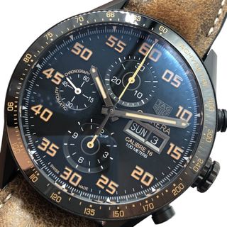 タグホイヤー(TAG Heuer)の　タグ・ホイヤー TAG HEUER カレラ キャリバー16 デイデイト クロノグラフ CV2A84.FC6394 黒文字盤 チタン メンズ 腕時計(その他)