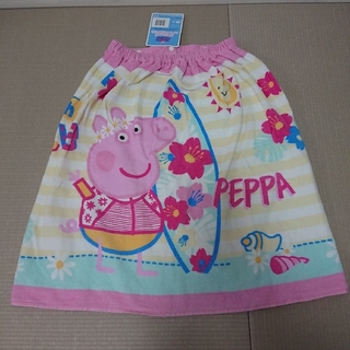 【新品未使用タグ付】ペッパピッグ Peppa Pig スナップ付タオル 60cm