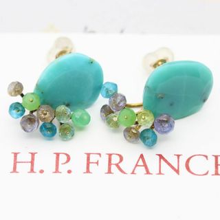 H.P.FRANCE - bohem フェアリー ピアス K10 ターコイズ アッシュペー /24-683