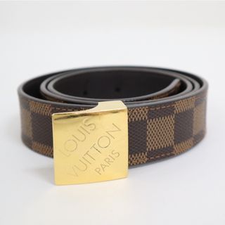 ルイヴィトン(LOUIS VUITTON)の【LOUIS VUITTON】ルイヴィトン サンチュール・キャレ ベルト ブラウン ダミエ M6944 85/34 /ok04831tg(ベルト)