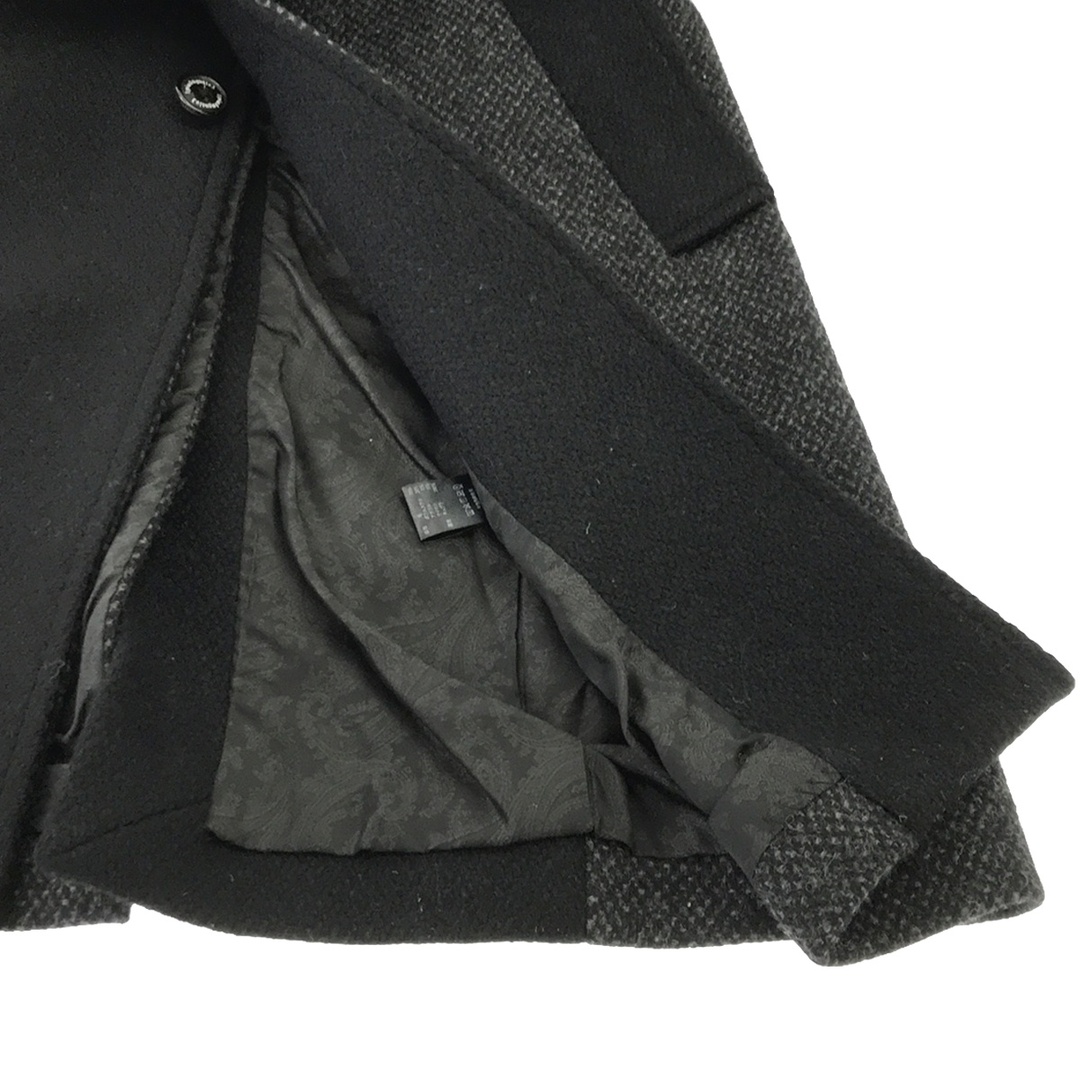 1piu1uguale3 ウノピゥウノウグァーレトレ 19SS CHESTER バイカラーウールチェスターコート MRC098 ブラック×グレー 3 メンズのジャケット/アウター(その他)の商品写真