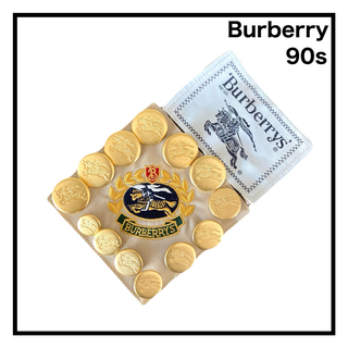 BURBERRY - 90s　バーバリー　ゴールドボタン　タグ　手芸素材　材料　ヴィンテージ