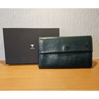 ソット(sot)の【中古品】sot 長財布 ミネルバ ボックスレザー ブルー グリーン(長財布)