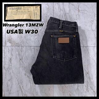 ラングラー(Wrangler)のUSA製 80s 90s ラングラー 13MWZ W30 先染めブラック デニム(デニム/ジーンズ)