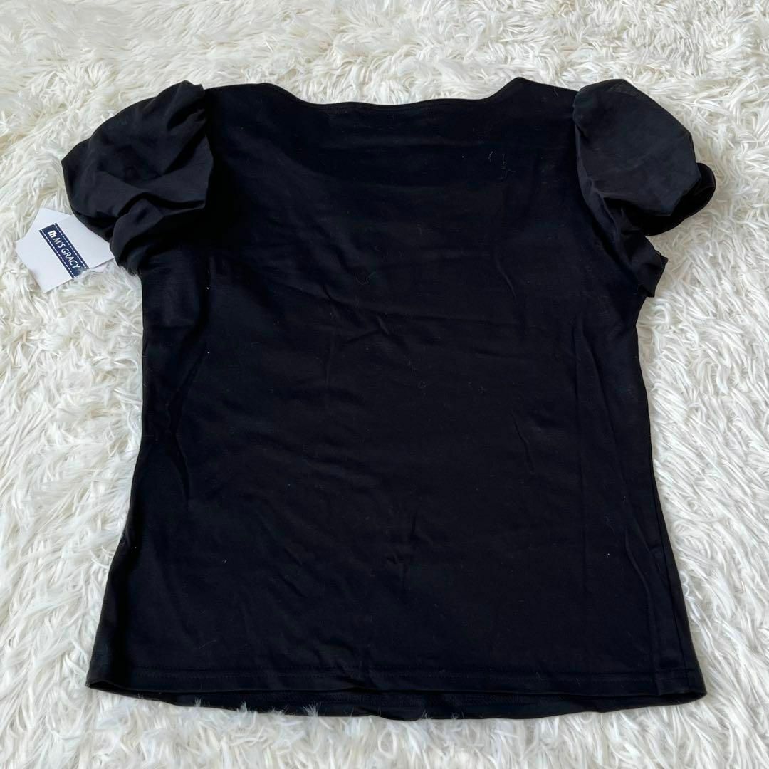 M'S GRACY(エムズグレイシー)の新品　MSGRACY エムズグレイシー Tシャツ　リボン　ブラック レディースのトップス(Tシャツ(半袖/袖なし))の商品写真