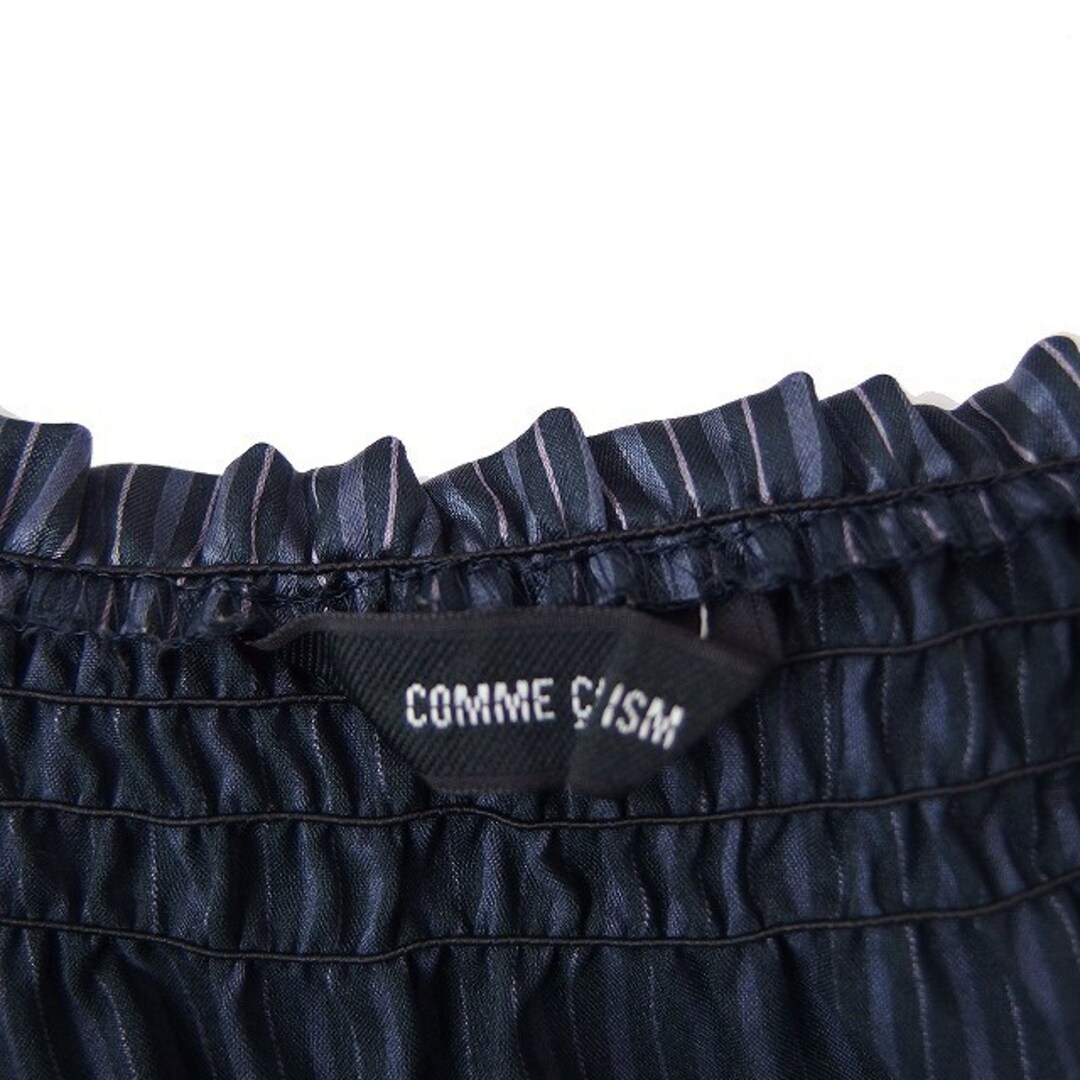 COMME CA ISM(コムサイズム)のコムサイズム COMME CA ISM ストライプ シャツ ブラウス 長袖 紺 レディースのトップス(シャツ/ブラウス(長袖/七分))の商品写真