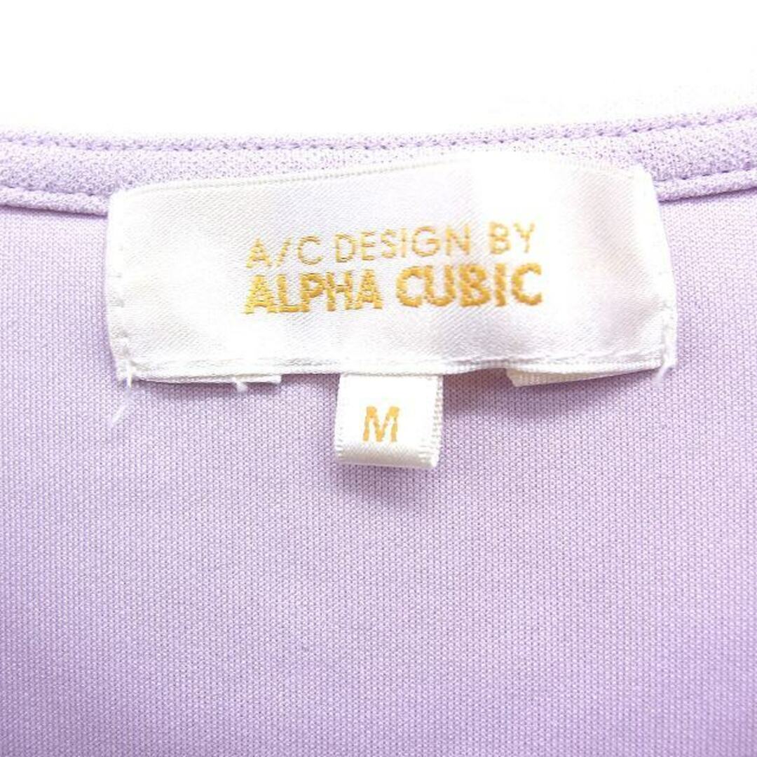 ALPHA CUBIC(アルファキュービック)のアルファキュービック ALPHA CUBIC Vネック ブラウス 長袖 無地 M レディースのトップス(シャツ/ブラウス(長袖/七分))の商品写真