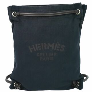 エルメス(Hermes)の本物 エルメス HERMES アリーヌ 2WAY ショルダーバッグ リュックサック Y刻 2020年 キャンバス ブラック バッグ 中古(ショルダーバッグ)