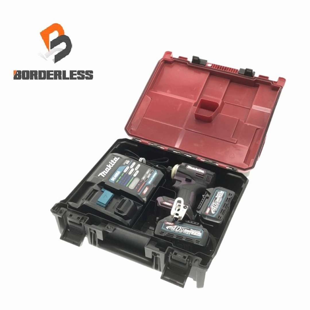Makita - ☆美品☆makita マキタ 40Vmax 充電式インパクトドライバ TD001GDXAP バッテリー2個(40Vmax 2.5Ah) 充電器 ケース付き 90106