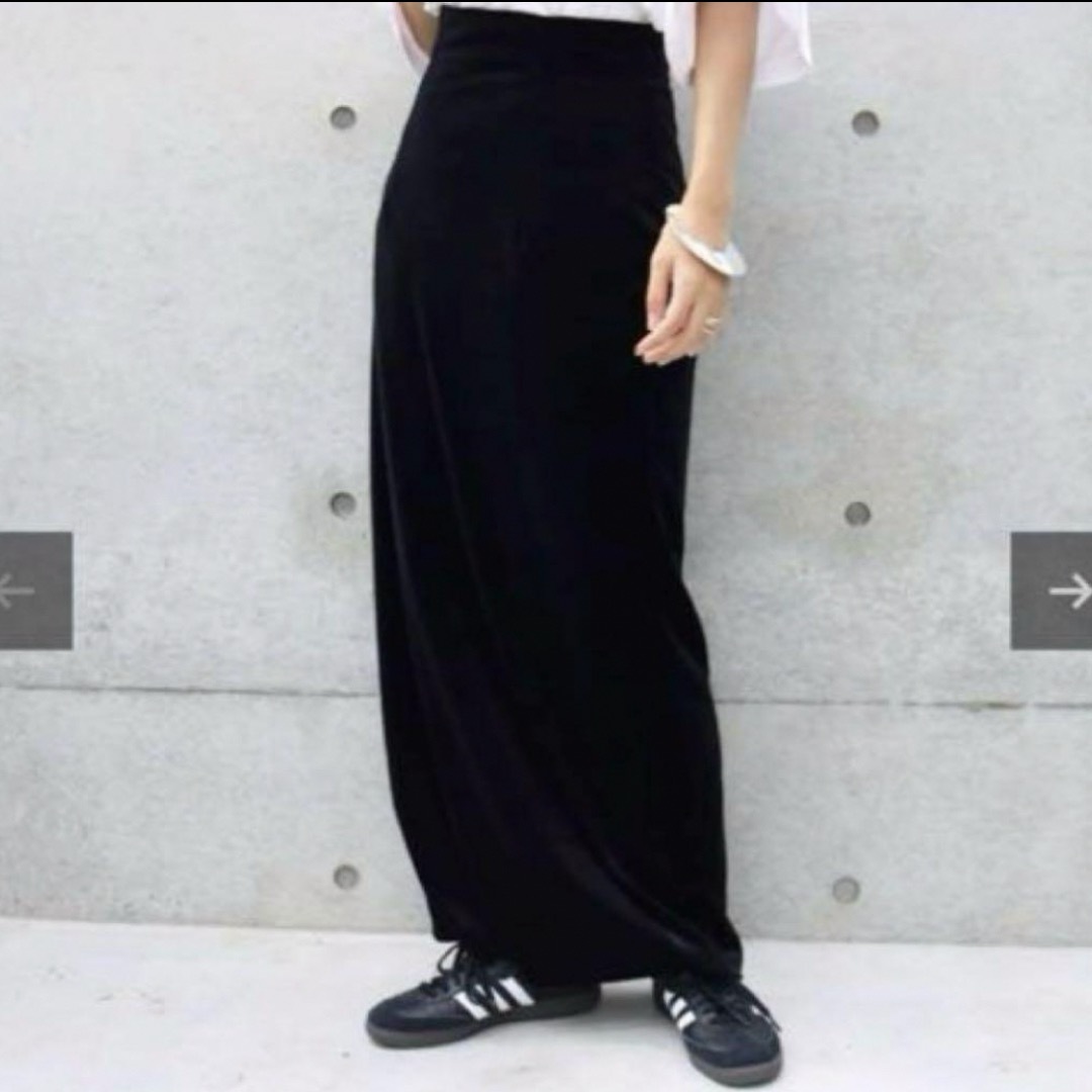 TODAYFUL(トゥデイフル)のaere  high-waist velours skirt レディースのスカート(ロングスカート)の商品写真