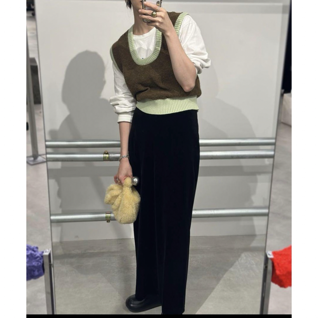 TODAYFUL(トゥデイフル)のaere  high-waist velours skirt レディースのスカート(ロングスカート)の商品写真