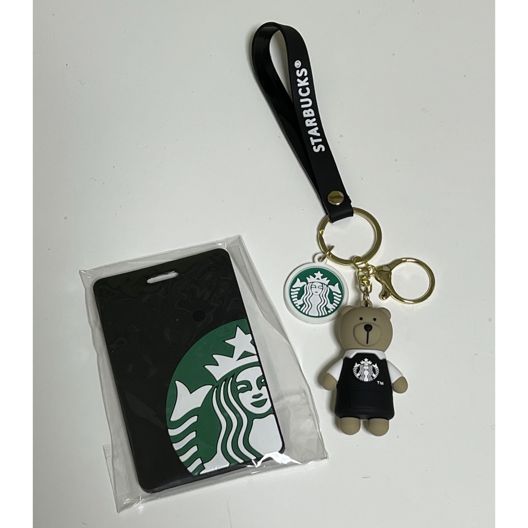Starbucks(スターバックス)のスターバックス　クマさんネームホルダー(パスケース) エンタメ/ホビーのおもちゃ/ぬいぐるみ(キャラクターグッズ)の商品写真