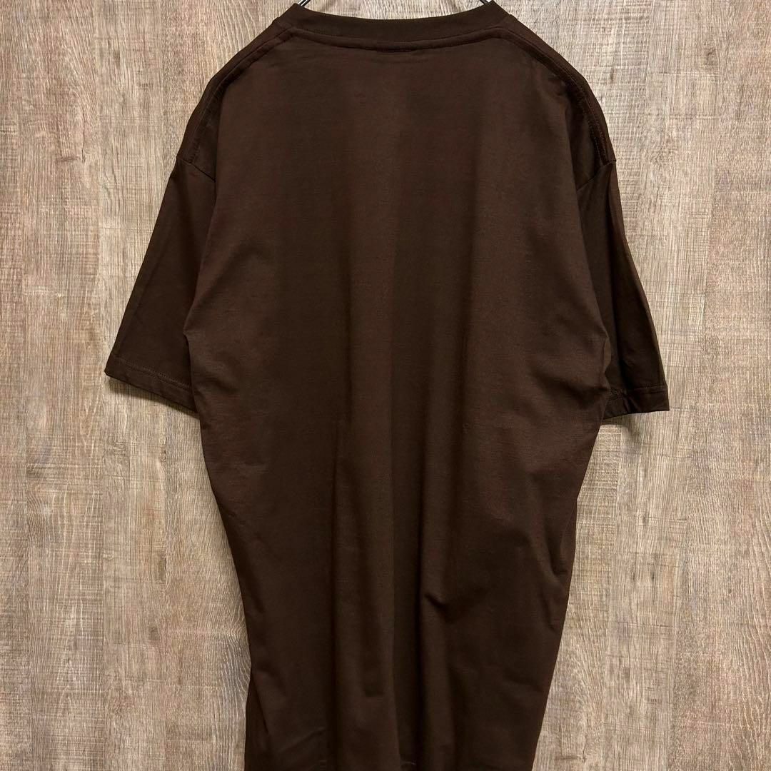 ☆新品未使用　Tシャツ　ブラウン　ゴリラ　サングラス　ビッグプリント　L メンズのトップス(Tシャツ/カットソー(半袖/袖なし))の商品写真