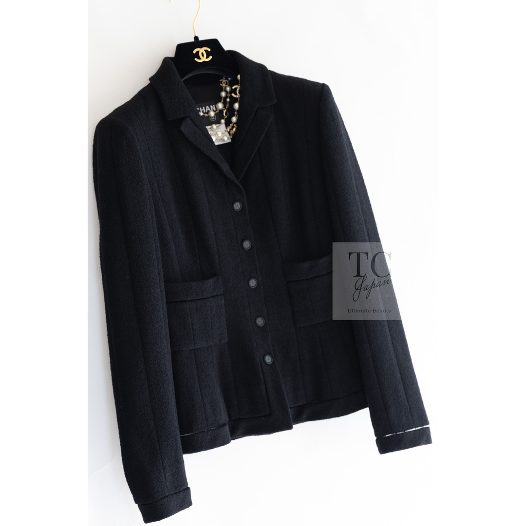 CHANEL - シャネル ジャケット CHANEL ブラック ココ ボタン CHANEL - シャネル ジャケット CHANEL ブラック ココ ボタン
