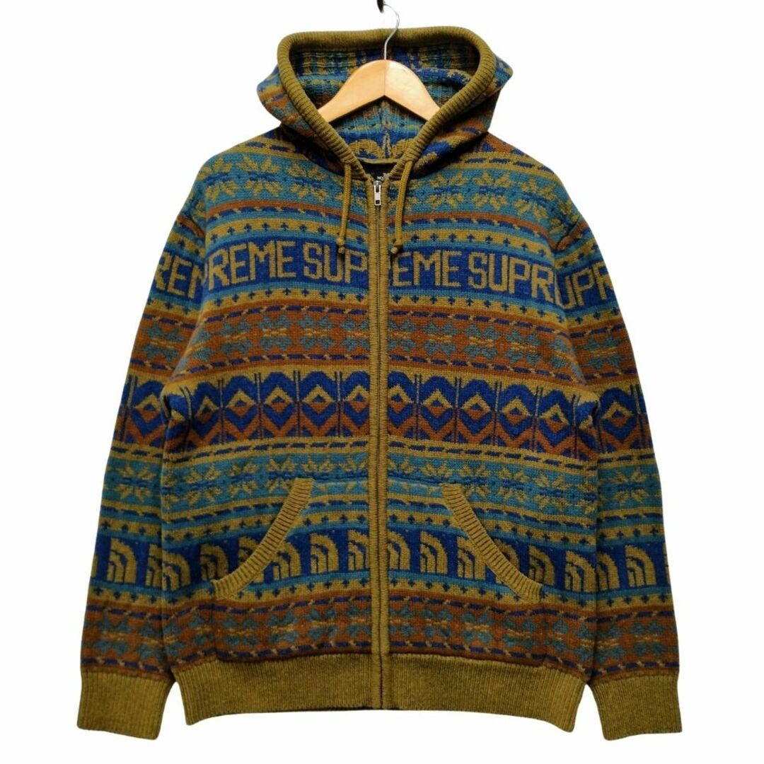Supreme(シュプリーム)のSUPREME シュプリーム ×The North Face 22AW NT52212I Zip Up Hooded Sweater ジップ ニット セーター マルチ サイズM 正規品 / 34343 メンズのトップス(ニット/セーター)の商品写真