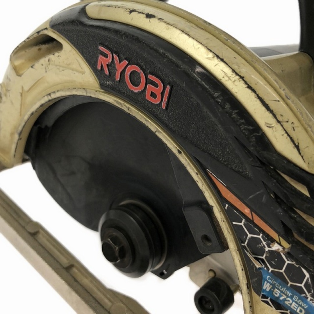 RYOBI(リョービ)の☆中古動作品☆ RYOBI リョービ 145-147mm 電子丸ノコ W-572ED マルノコ 丸のこ 90375 自動車/バイクのバイク(工具)の商品写真