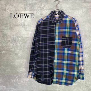 LOEWE - 『LOEWE』ロエベ (M) クレイジーパターンチェック柄シャツ