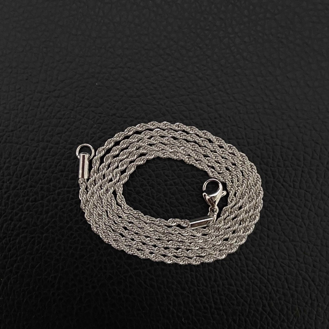 18k gp ロープチェーン ネックレス シルバー アバランチの通販 18k gp ロープチェーン ネックレス シルバー アバランチの通販